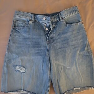 Distressed Denim Shorts